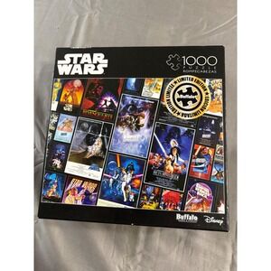 Star Wars Movie Poster Collage 1000 Piece Jigsaw Puzzle Buffalo Games Disney